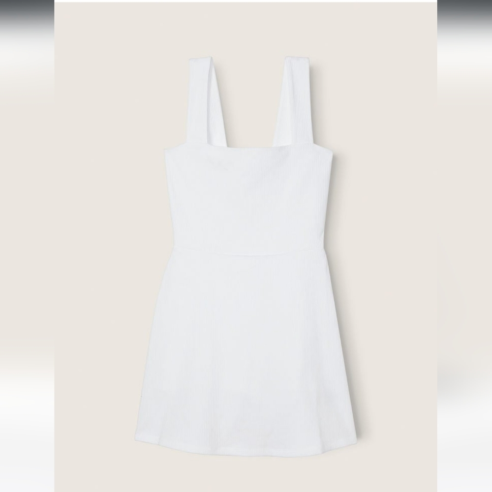 Pink Ribbed Square Neck Active Dress - Picture 6 of 10